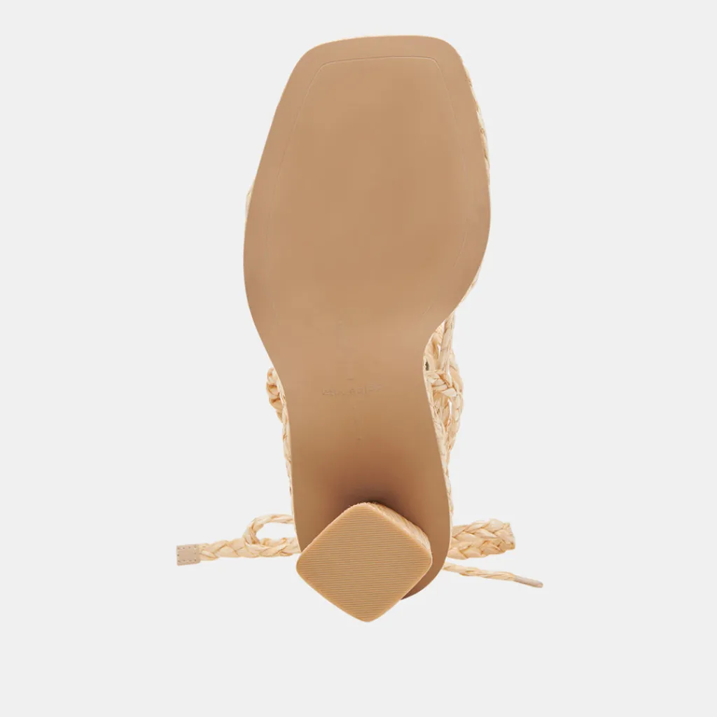 DOLCE VITA Sandals*Joelle Heels Lt Natural Raffia