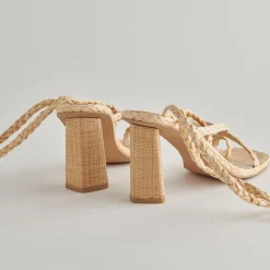DOLCE VITA Sandals*Joelle Heels Lt Natural Raffia