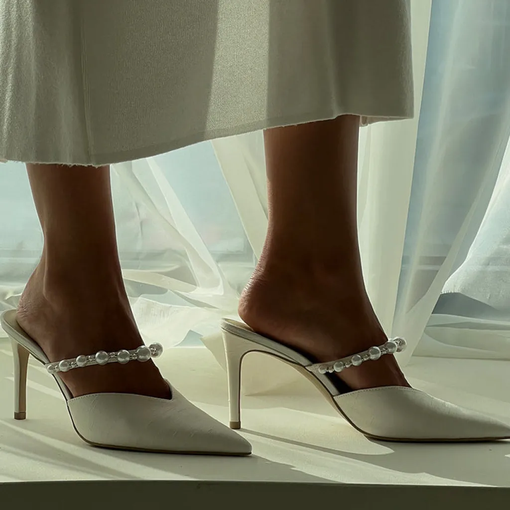 DOLCE VITA Heels*Kanika Pearl Heels Vanilla Silk