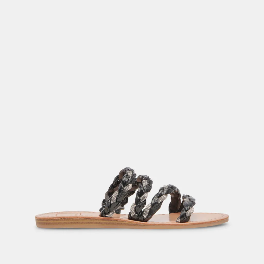 DOLCE VITA Sandals*Khloe Sandals Black Rhinestone