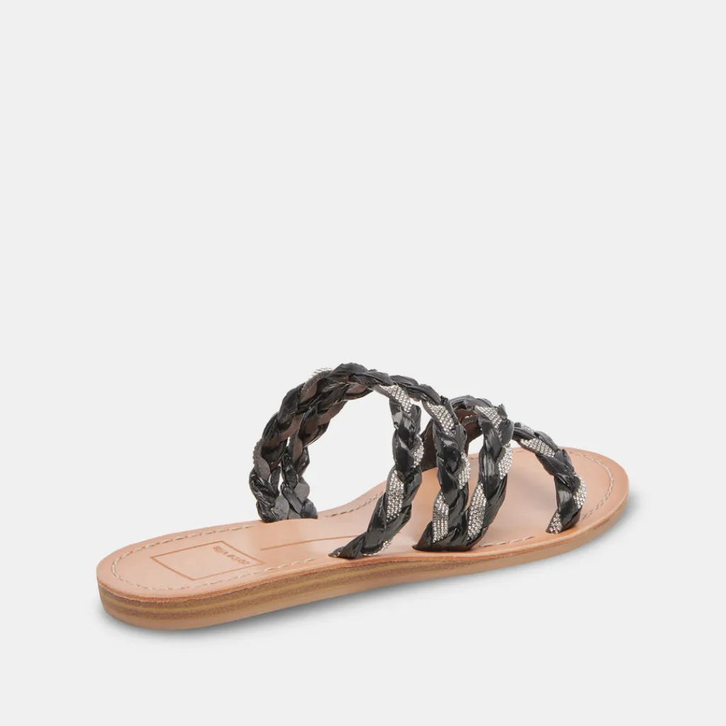 DOLCE VITA Sandals*Khloe Sandals Black Rhinestone