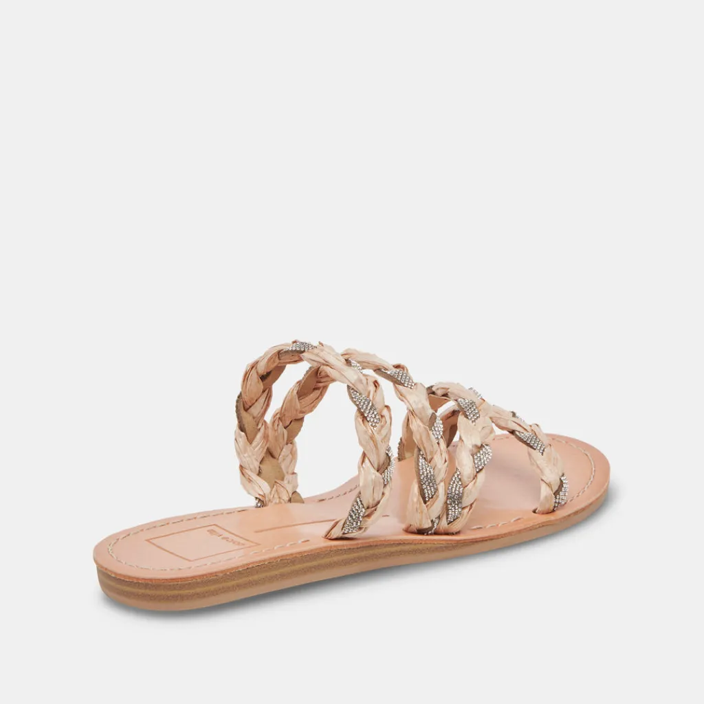 DOLCE VITA Sandals*Khloe Sandals Natural Rhinestone