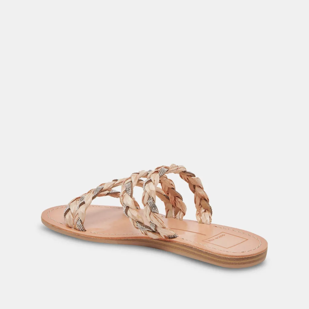 DOLCE VITA Sandals*Khloe Sandals Natural Rhinestone