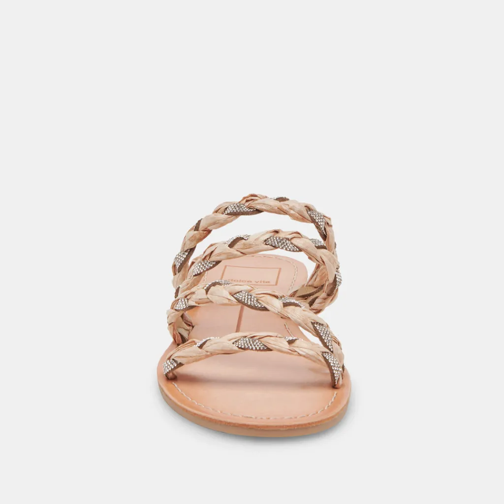 DOLCE VITA Sandals*Khloe Sandals Natural Rhinestone