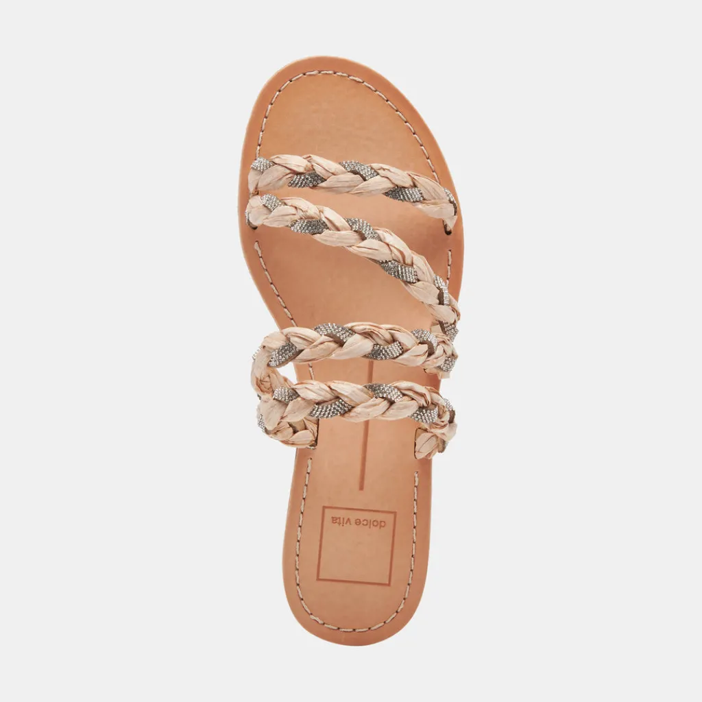 DOLCE VITA Sandals*Khloe Sandals Natural Rhinestone