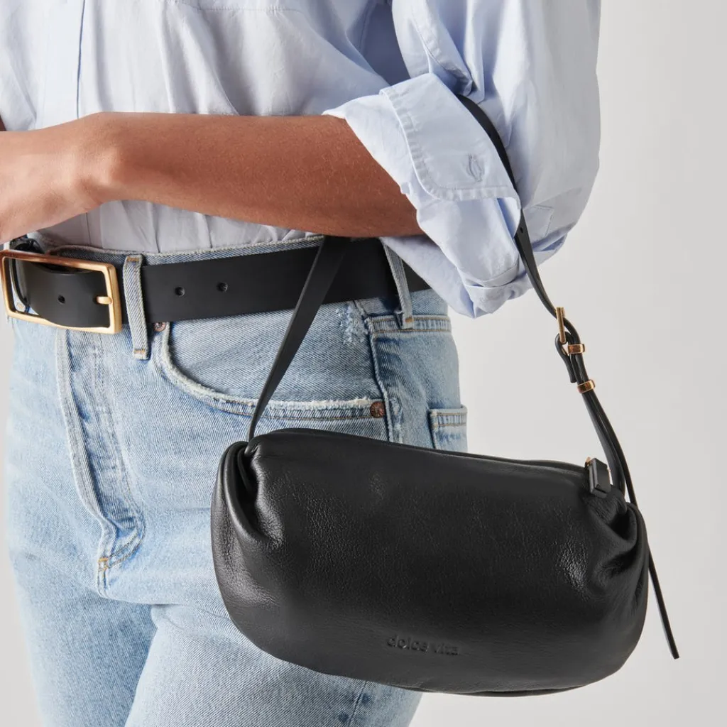 DOLCE VITA Handbags*Livi Shoulder Bag Black Leather
