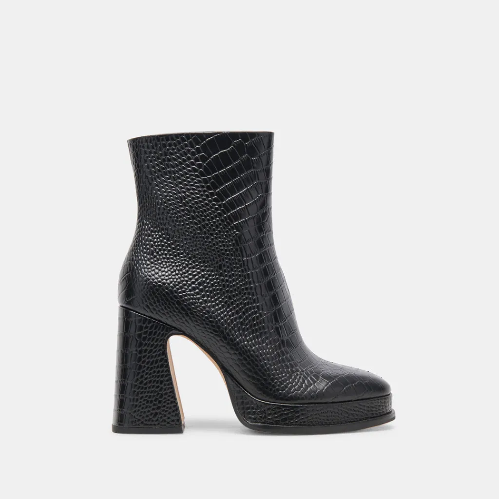 DOLCE VITA Boots & Booties*Lochly Boots Noir Embossed Leather