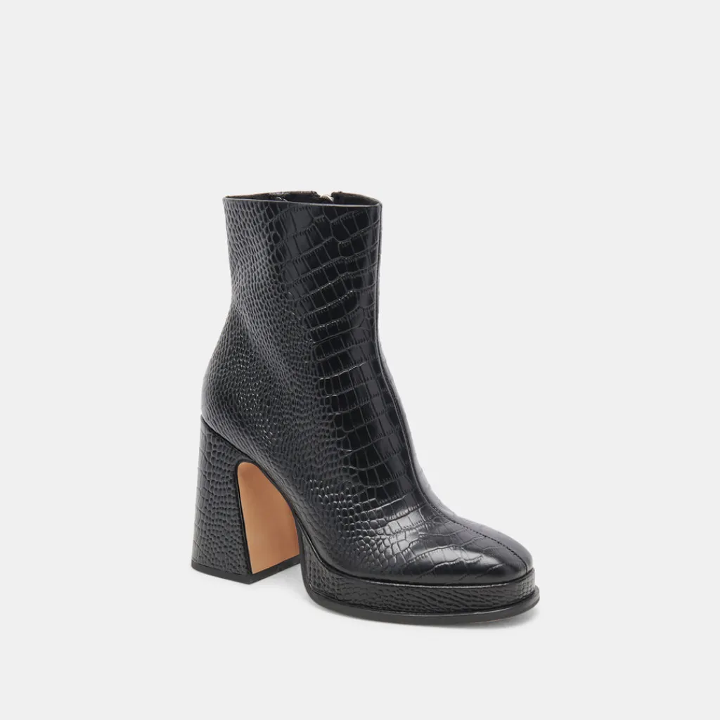DOLCE VITA Boots & Booties*Lochly Boots Noir Embossed Leather