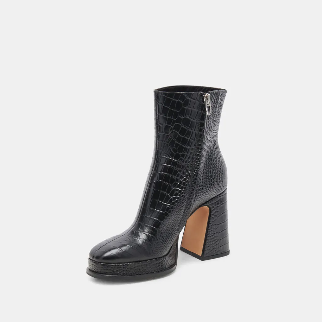 DOLCE VITA Boots & Booties*Lochly Boots Noir Embossed Leather