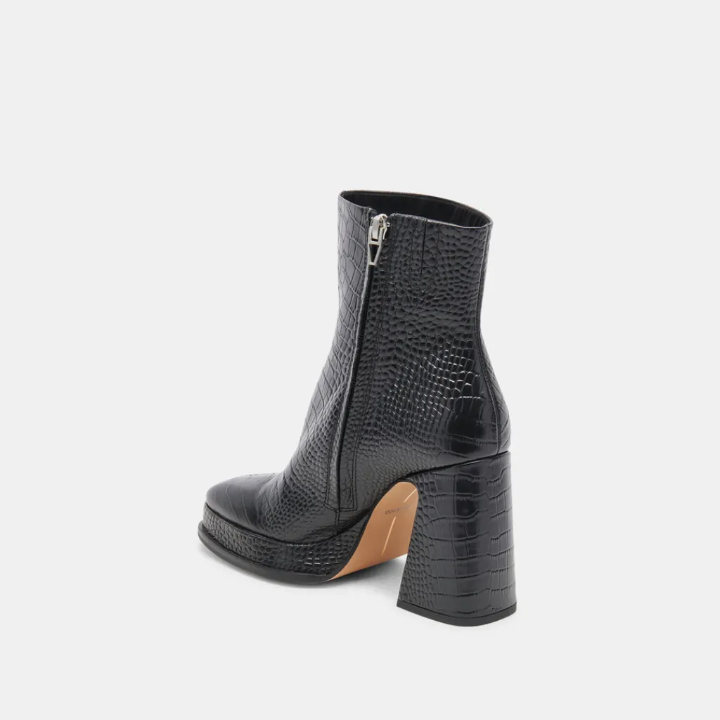 DOLCE VITA Boots & Booties*Lochly Boots Noir Embossed Leather