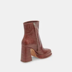 DOLCE VITA Boots & Booties*Lochly Boots Walnut Embossed Leather