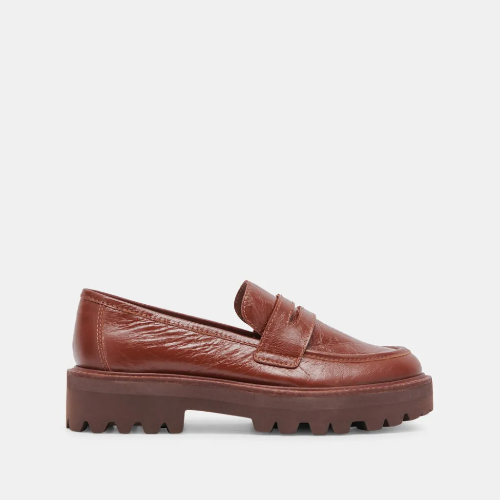 DOLCE VITA Flats & Loafers*Malila Loafers Brown Crinkle Patent