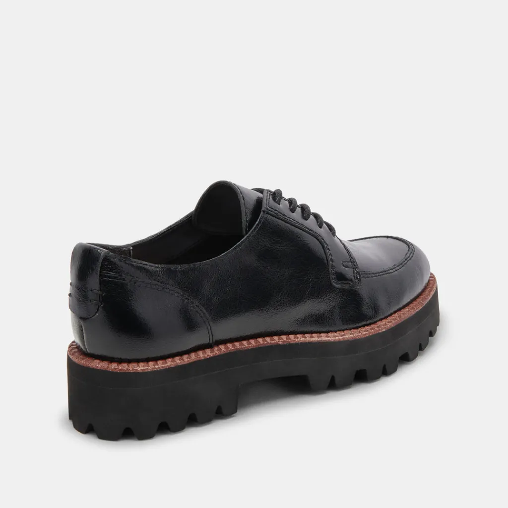 DOLCE VITA Sneakers*Morna Oxfords Midnight Crinkle Patent