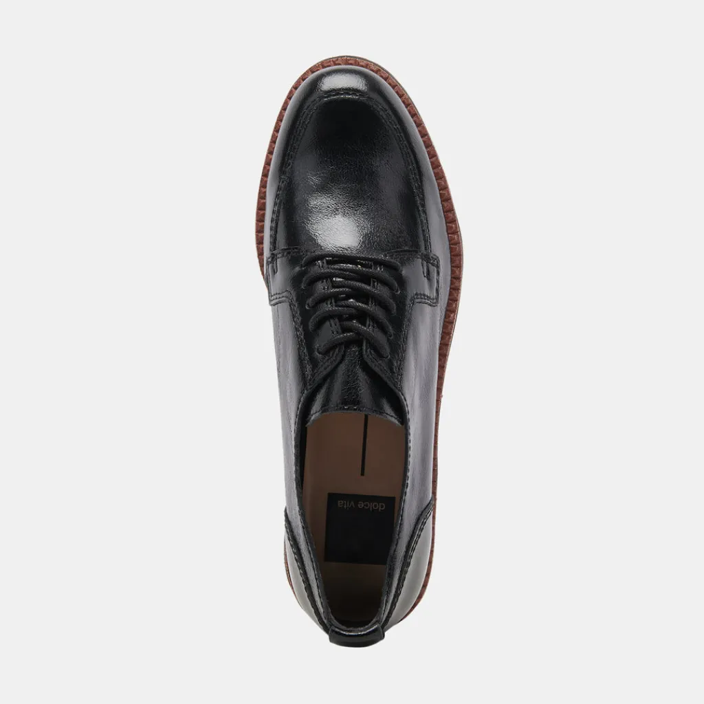 DOLCE VITA Sneakers*Morna Oxfords Midnight Crinkle Patent