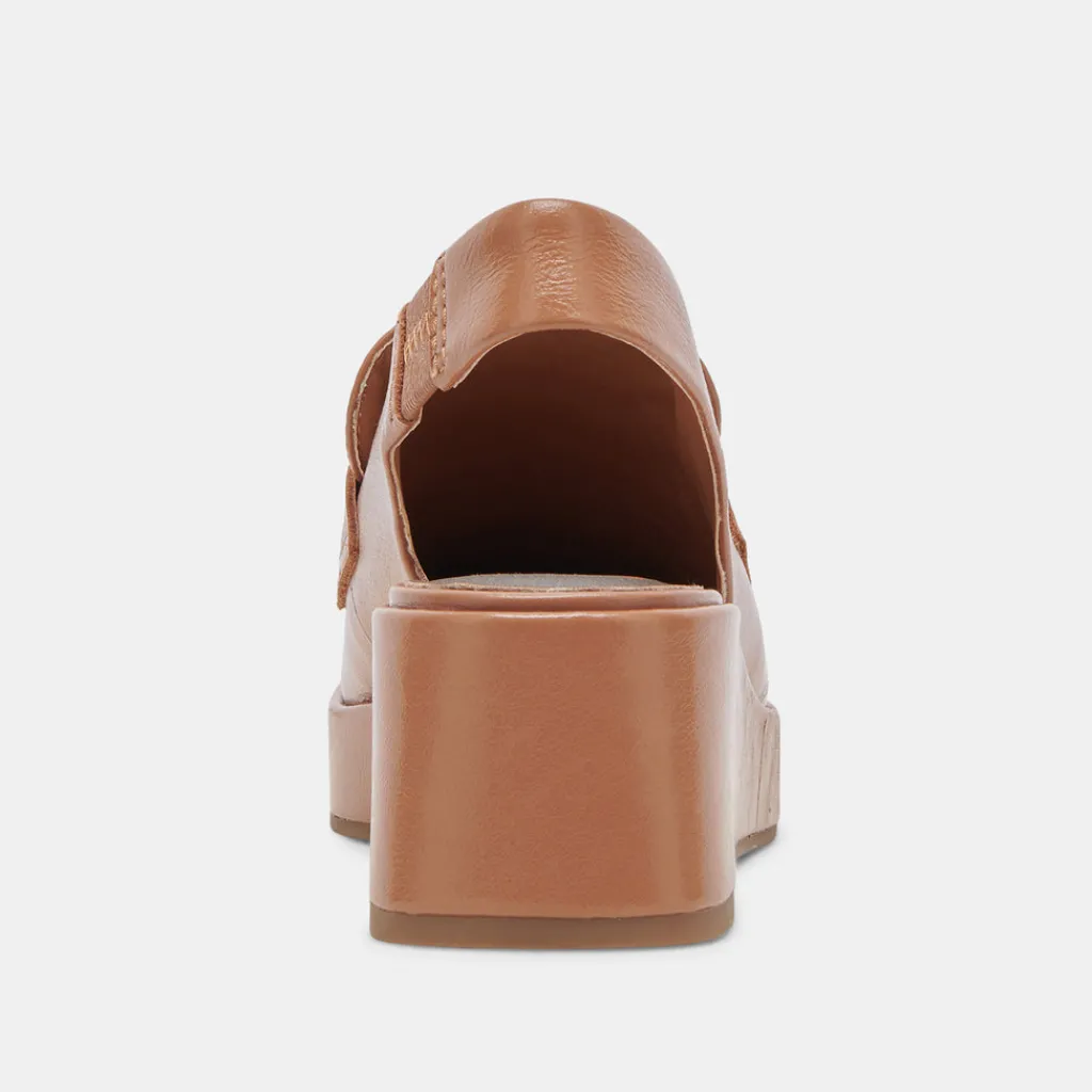 DOLCE VITA Wedges*Nada Loafers Brown Crinkle Patent