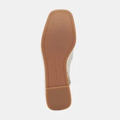 DOLCE VITA Wedges*Nada Loafers Ivory Crinkle Patent