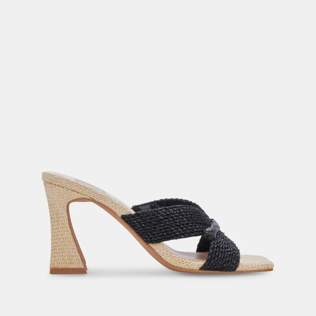 DOLCE VITA Heels*Nitro Heels Black Raffia