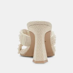 DOLCE VITA Sandals*Nitro Pearl Heels Vanilla Raffia