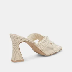 DOLCE VITA Sandals*Nitro Pearl Heels Vanilla Raffia