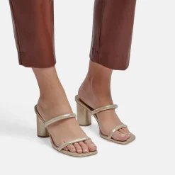 DOLCE VITA Heels*Noles Heels Gold Metallic Stella Suede