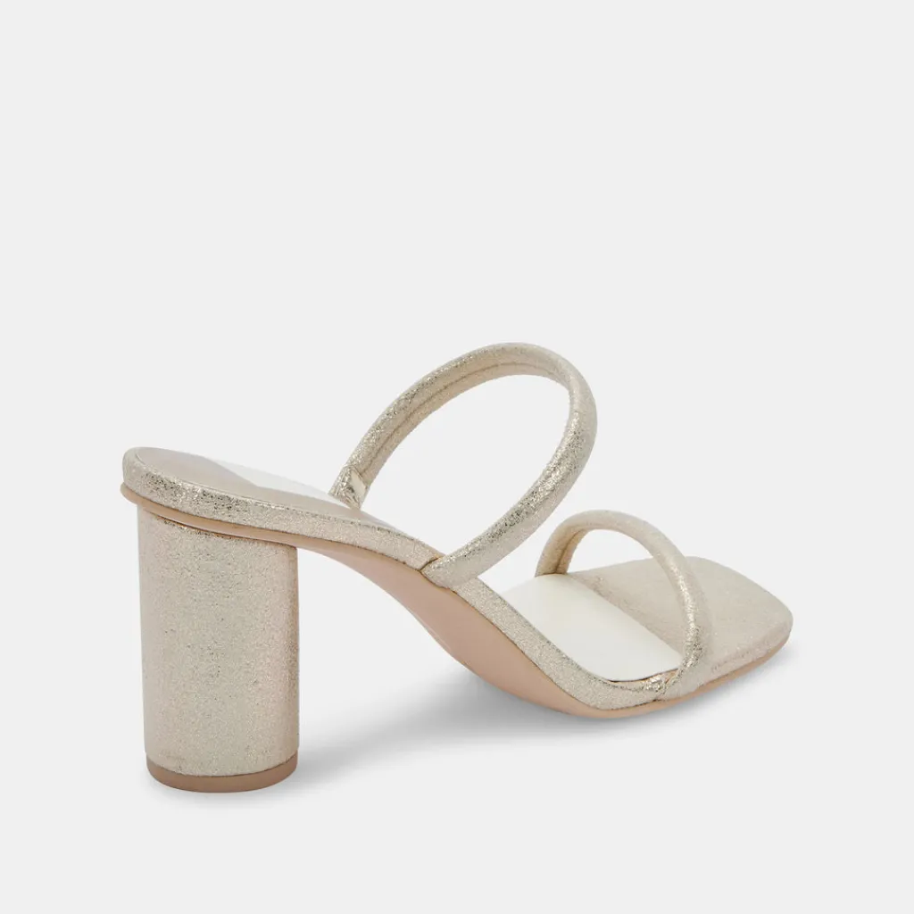 DOLCE VITA Heels*Noles Heels Gold Metallic Stella Suede