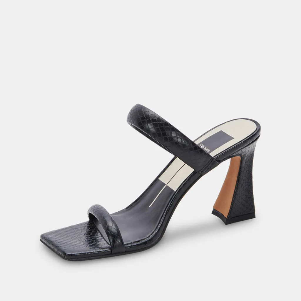 DOLCE VITA Heels*Novah Heels Black Embossed Stella