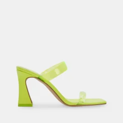 DOLCE VITA Heels*Novah Heels Neon Lime Vinyl