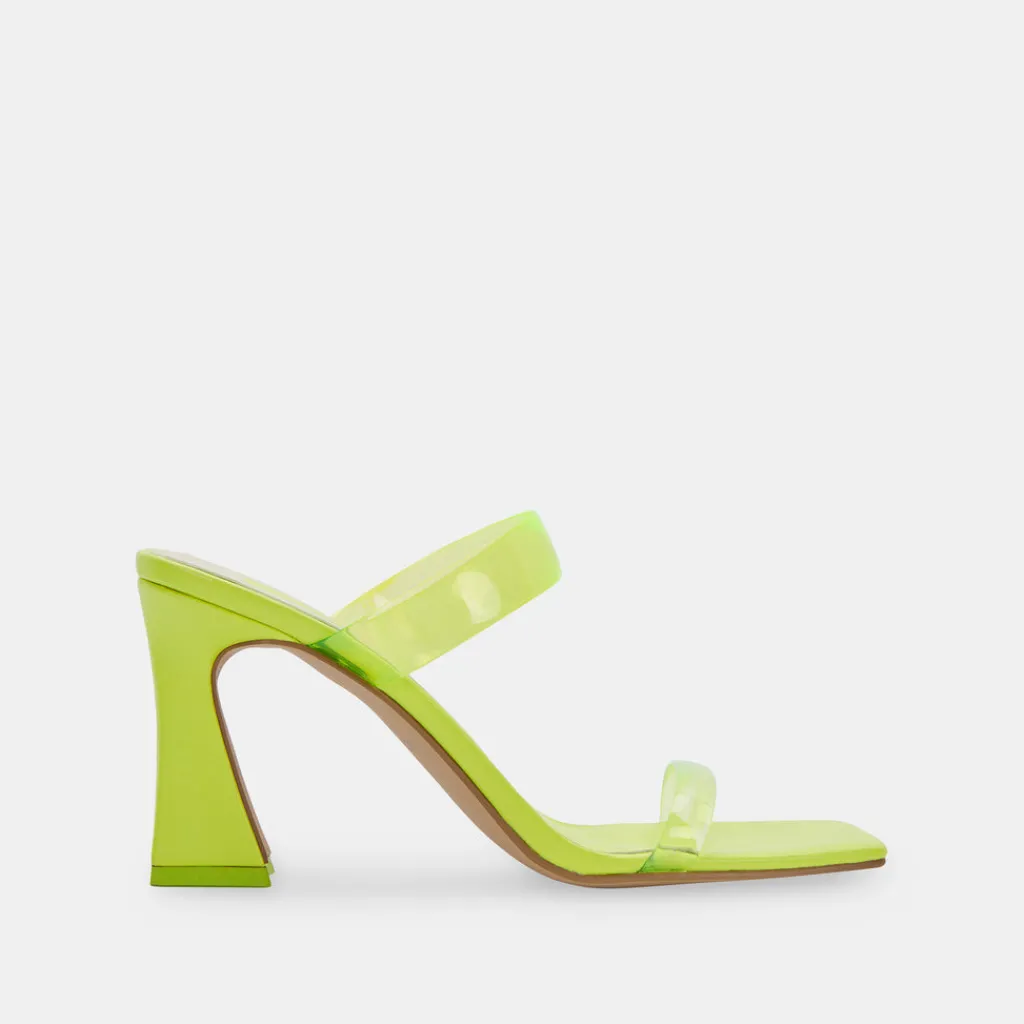 DOLCE VITA Heels*Novah Heels Neon Lime Vinyl