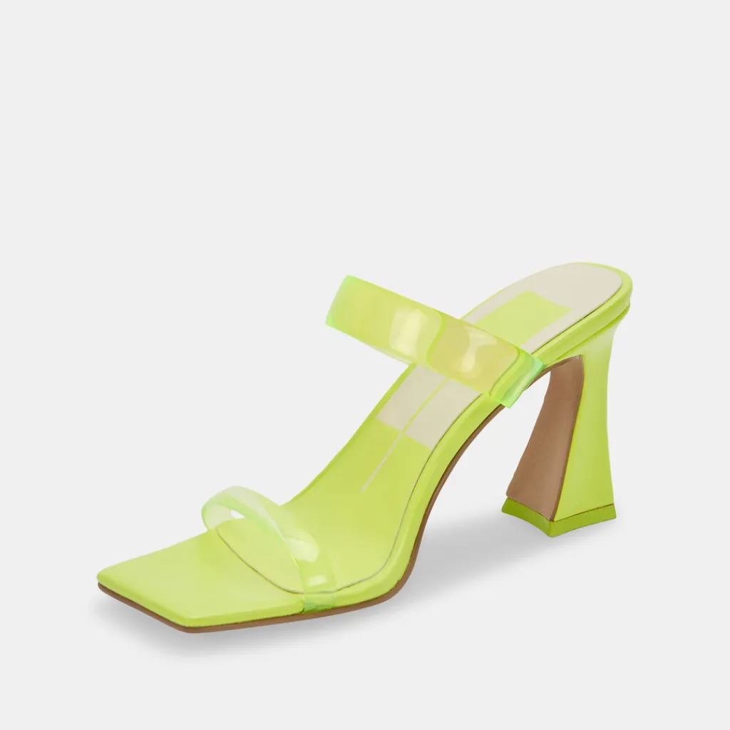 DOLCE VITA Heels*Novah Heels Neon Lime Vinyl