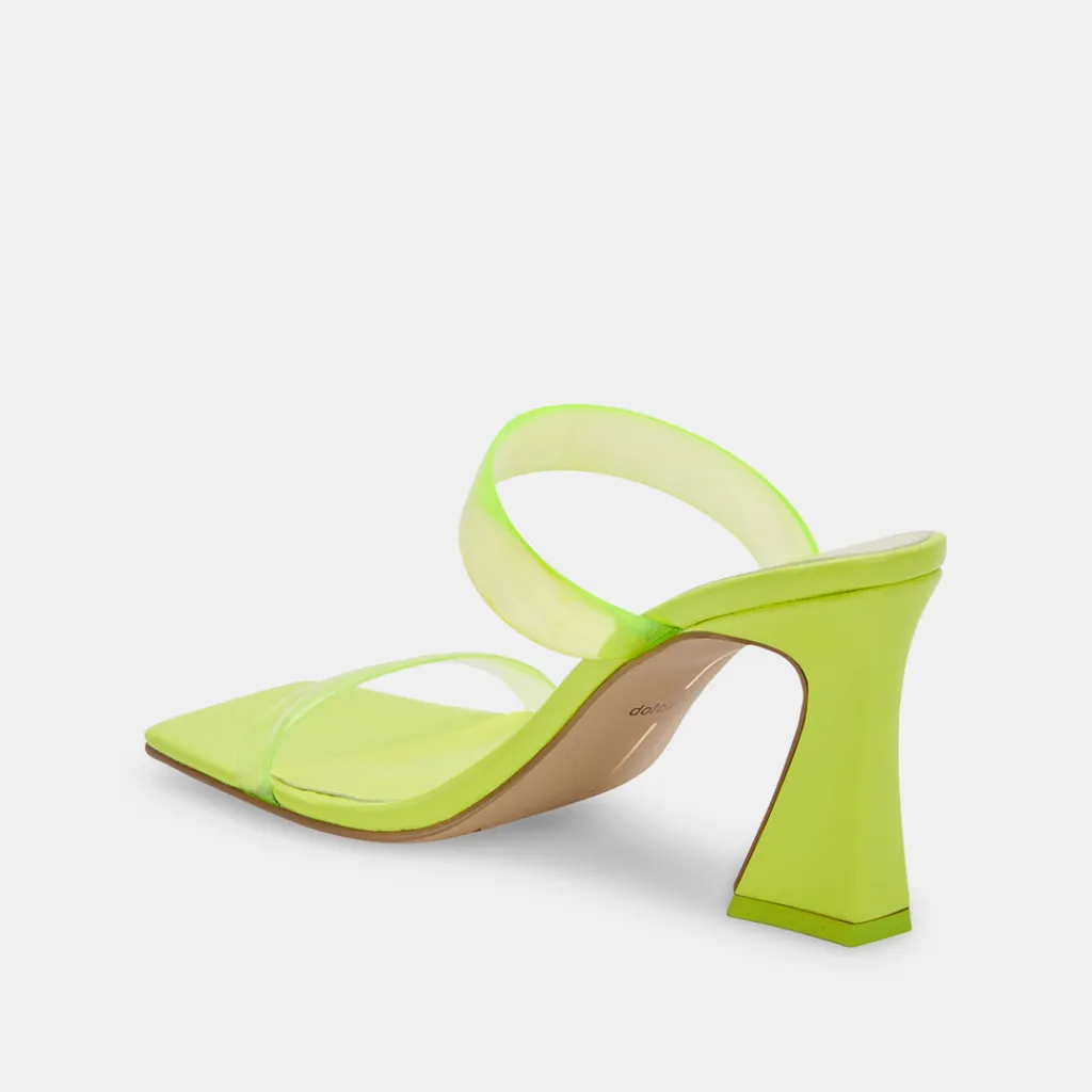 DOLCE VITA Heels*Novah Heels Neon Lime Vinyl