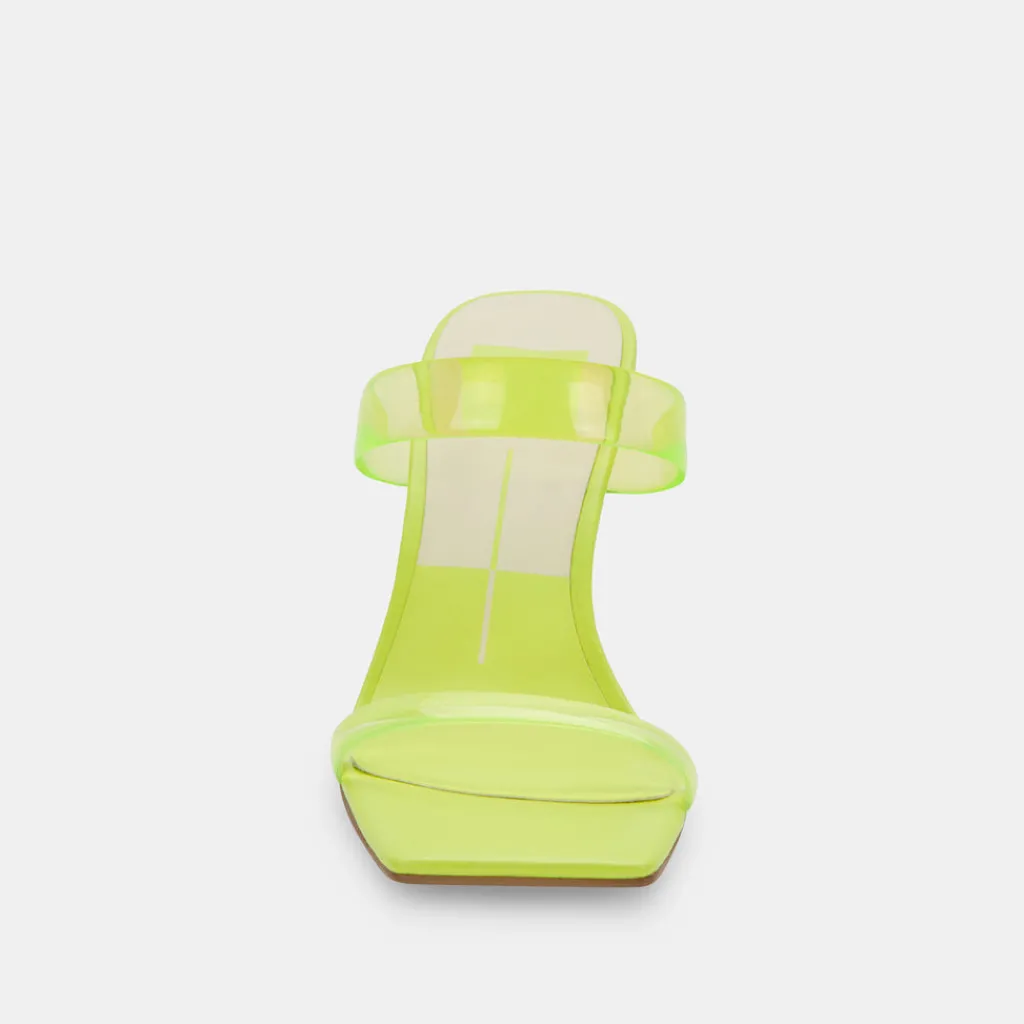 DOLCE VITA Heels*Novah Heels Neon Lime Vinyl