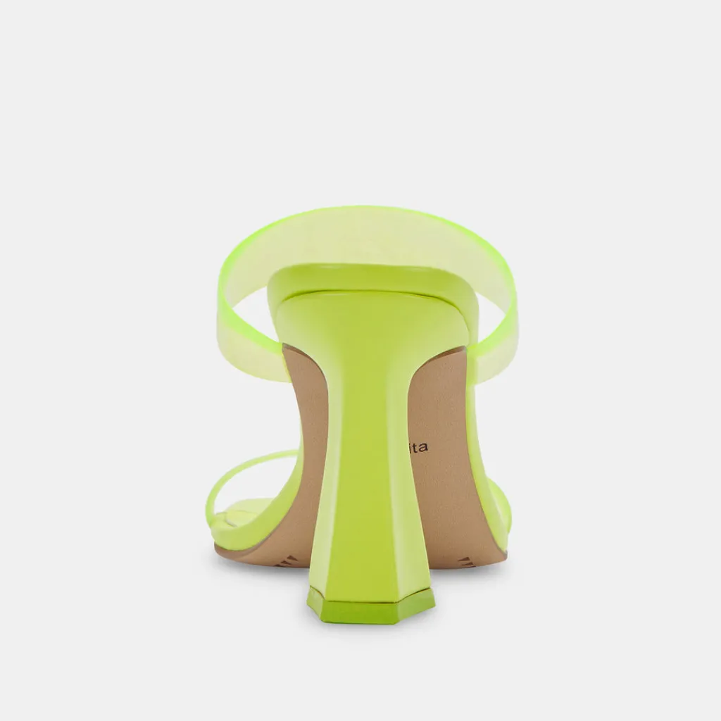 DOLCE VITA Heels*Novah Heels Neon Lime Vinyl