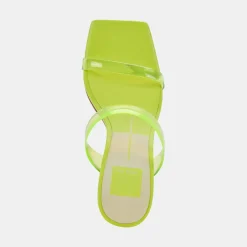 DOLCE VITA Heels*Novah Heels Neon Lime Vinyl