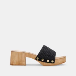 DOLCE VITA Heels*Oakley Heels Black Raffia