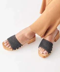 DOLCE VITA Heels*Oakley Heels Black Raffia