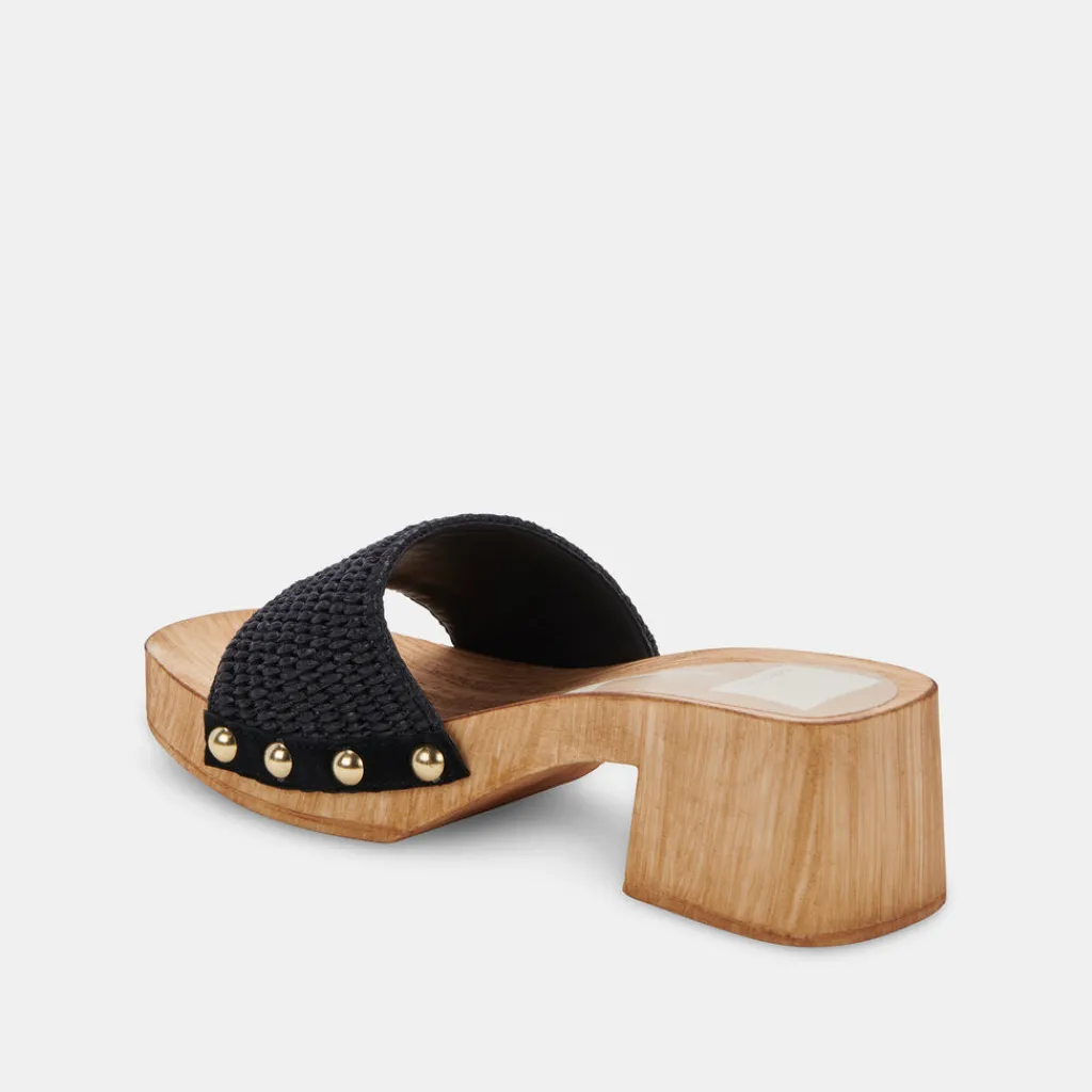 DOLCE VITA Heels*Oakley Heels Black Raffia