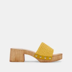 DOLCE VITA Heels*Oakley Heels Yellow Raffia
