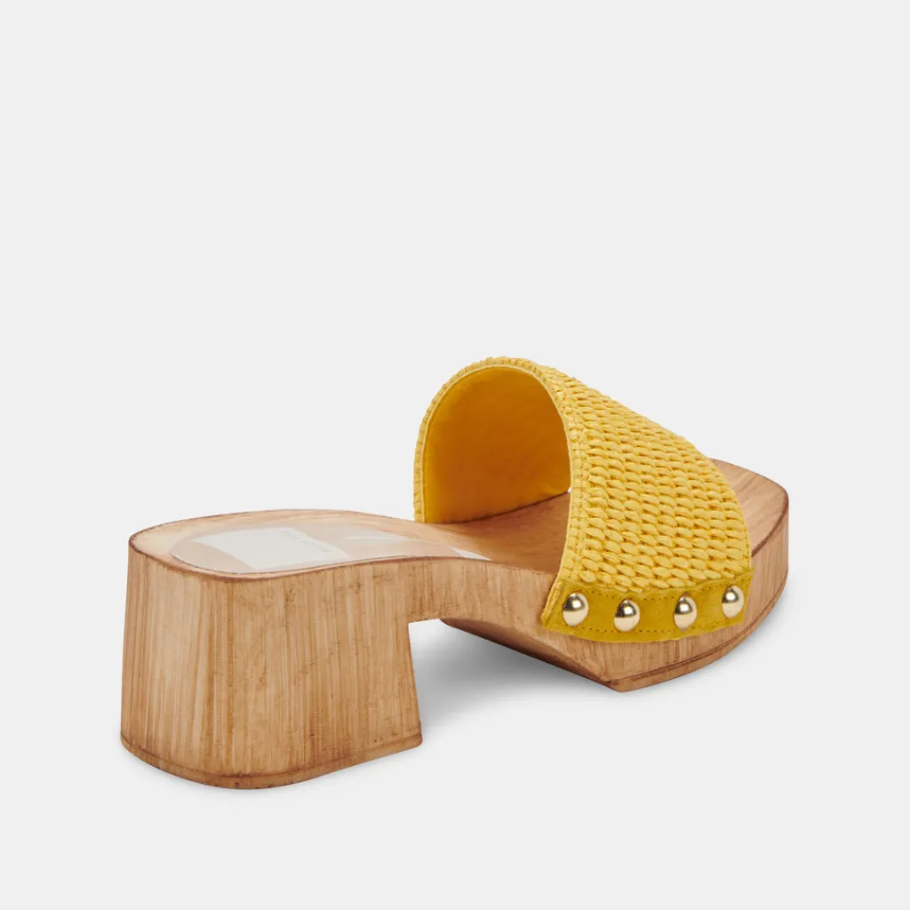 DOLCE VITA Heels*Oakley Heels Yellow Raffia