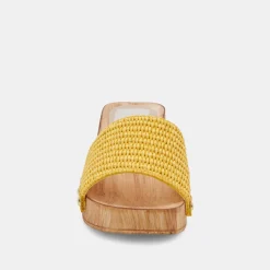 DOLCE VITA Heels*Oakley Heels Yellow Raffia