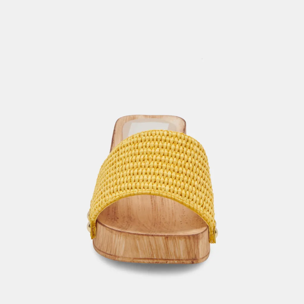 DOLCE VITA Heels*Oakley Heels Yellow Raffia