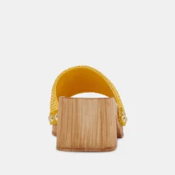DOLCE VITA Heels*Oakley Heels Yellow Raffia