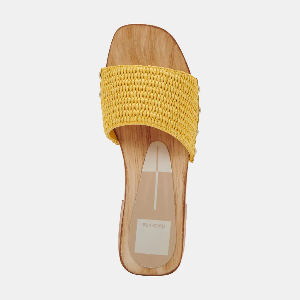 DOLCE VITA Heels*Oakley Heels Yellow Raffia