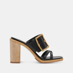DOLCE VITA Sandals*Onnie Heels Black Leather