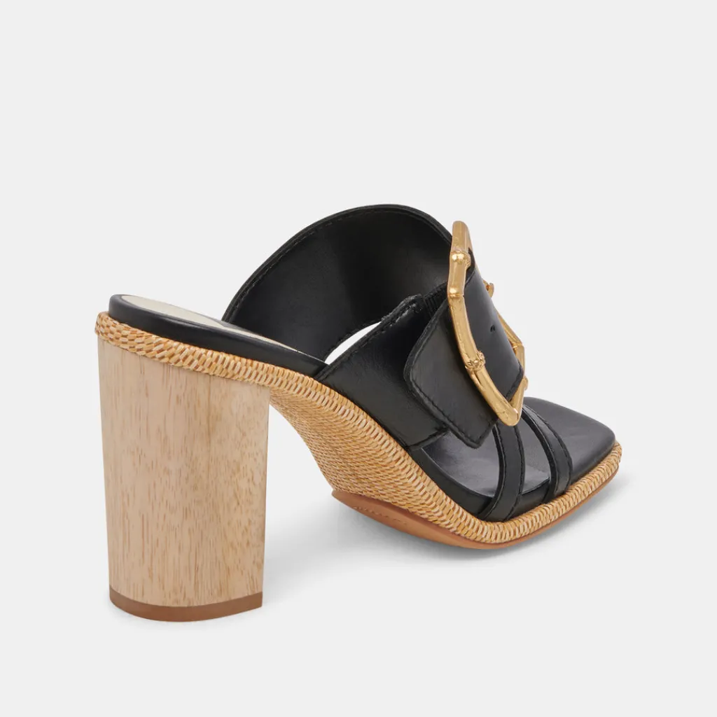 DOLCE VITA Sandals*Onnie Heels Black Leather