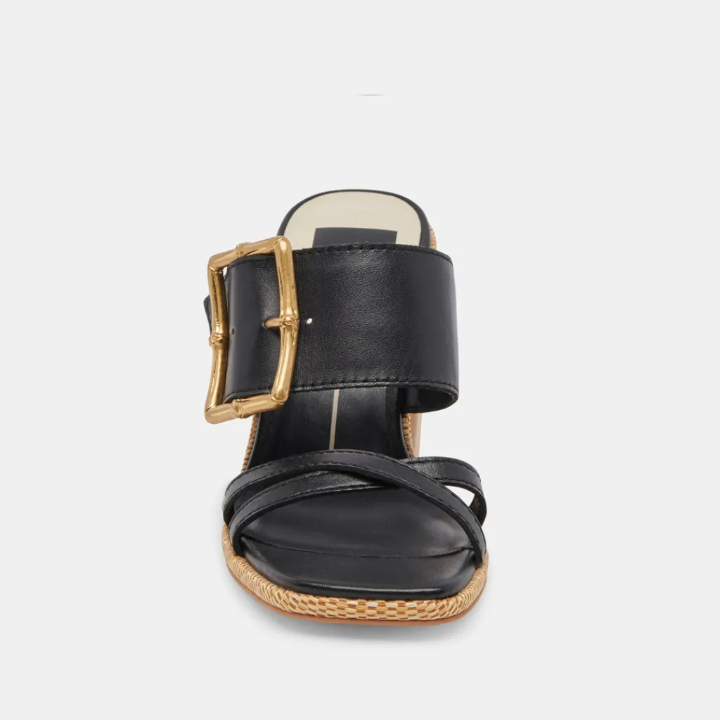 DOLCE VITA Sandals*Onnie Heels Black Leather