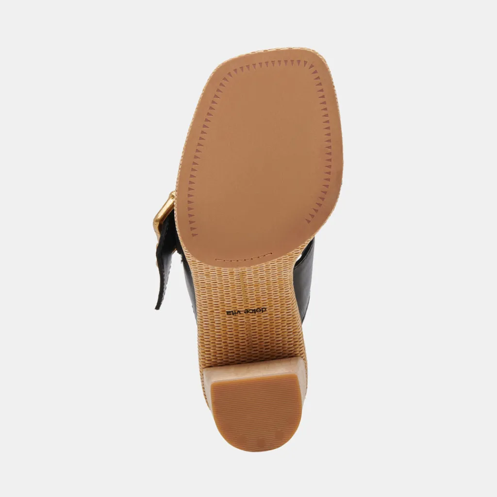 DOLCE VITA Sandals*Onnie Heels Black Leather