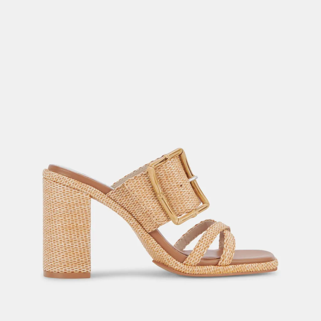 DOLCE VITA Sandals*Onnie Heels Warm Natural Raffia