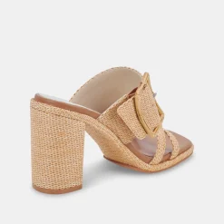 DOLCE VITA Sandals*Onnie Heels Warm Natural Raffia