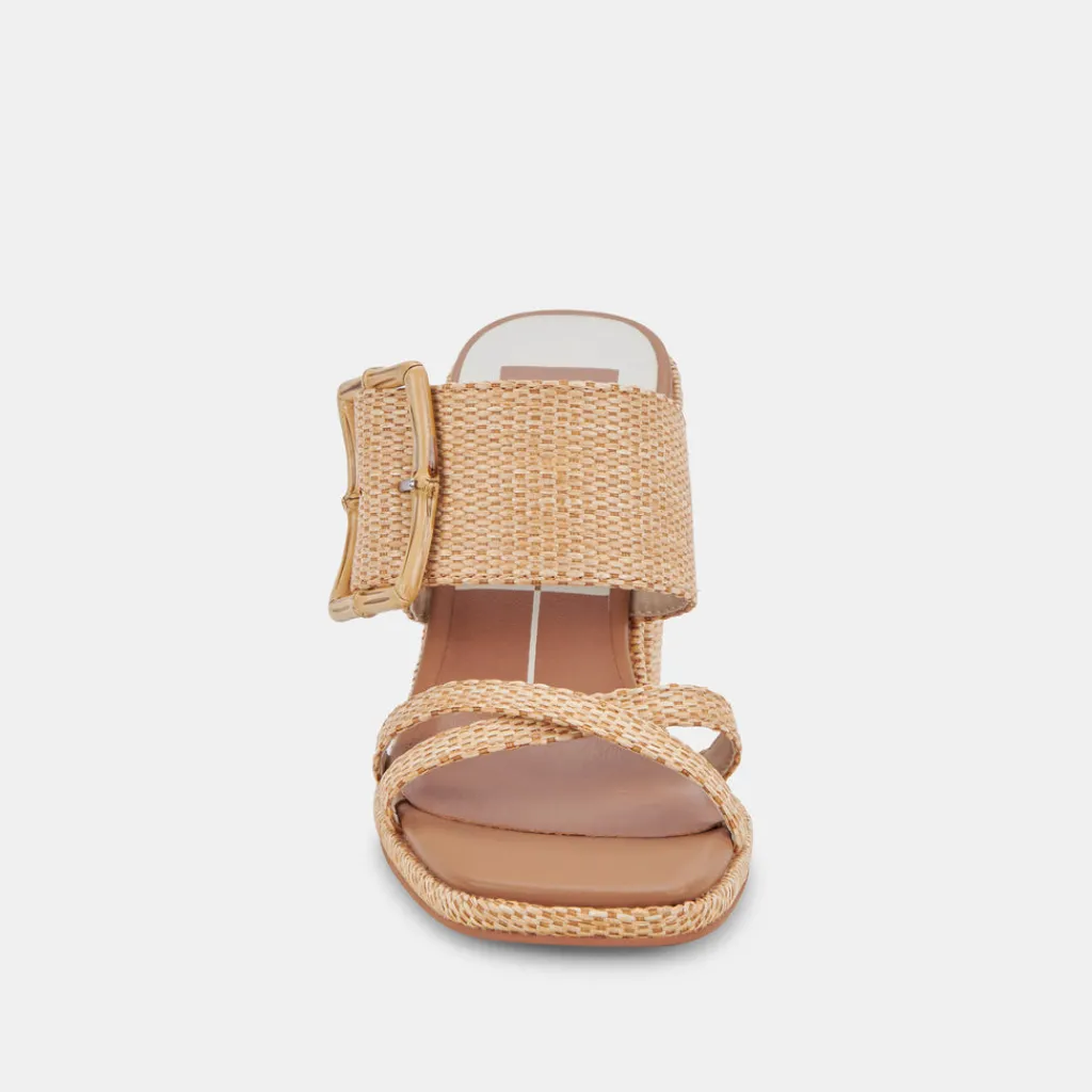 DOLCE VITA Sandals*Onnie Heels Warm Natural Raffia