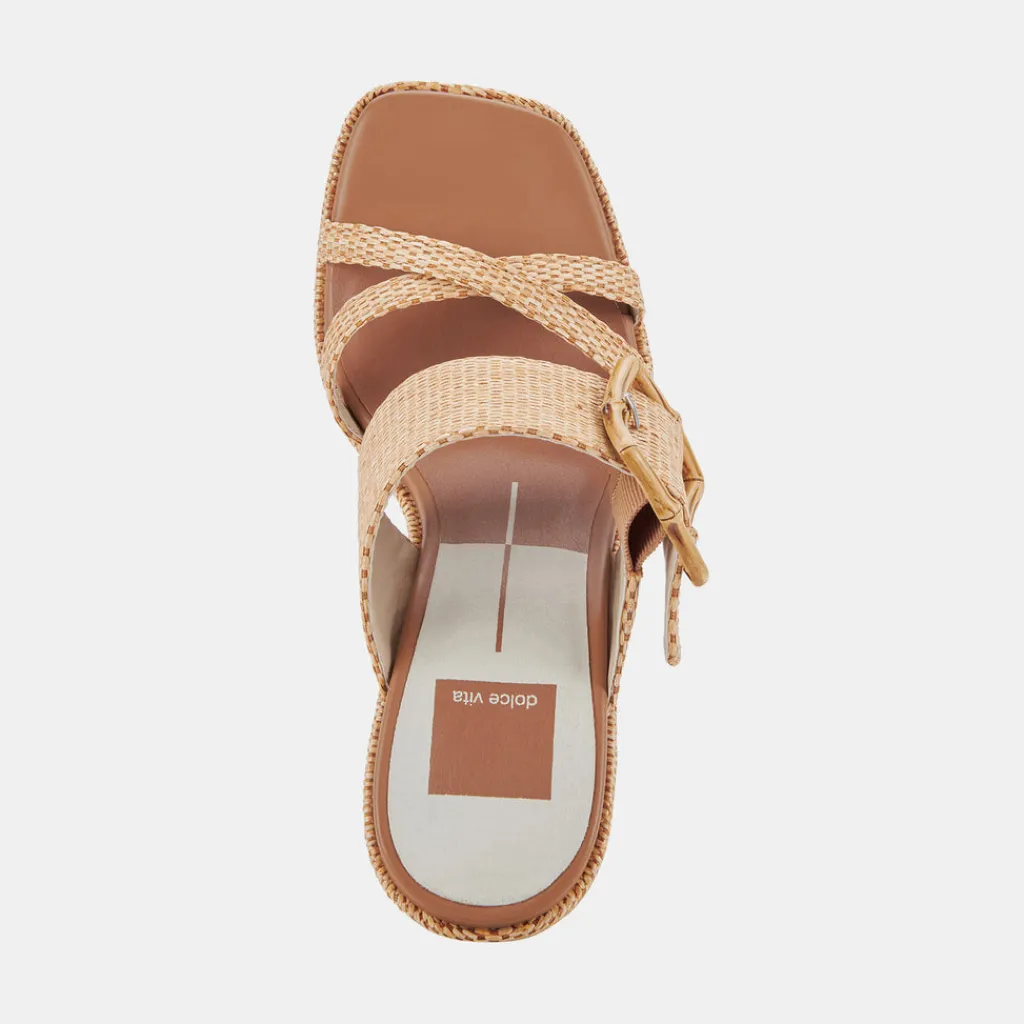 DOLCE VITA Sandals*Onnie Heels Warm Natural Raffia